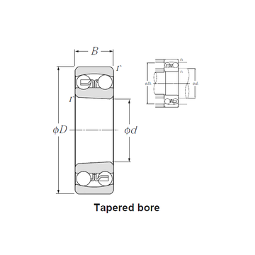 2222SK NTN Self Aligning Ball Bearings #1 image